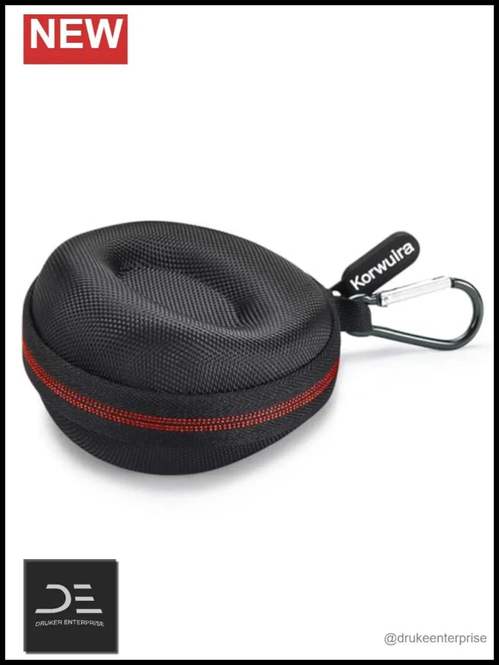 Travel Watch Case for Men Women Fits 35-52mm Watches Black Nylon